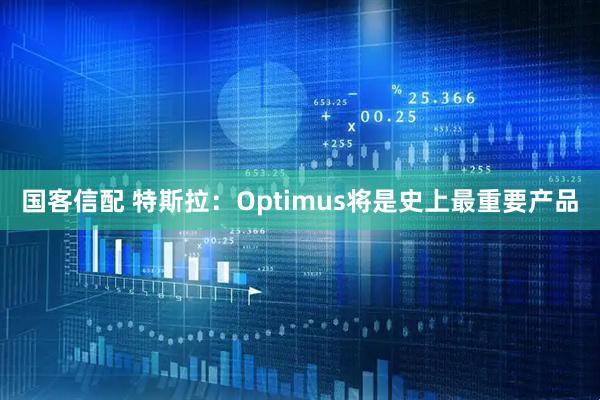 国客信配 特斯拉：Optimus将是史上最重要产品