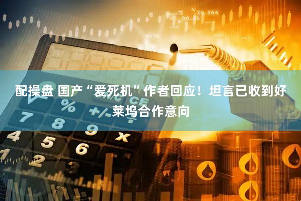 配操盘 国产“爱死机”作者回应！坦言已收到好莱坞合作意向