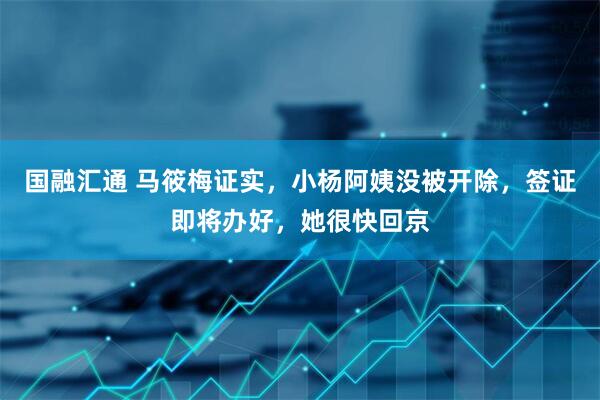 国融汇通 马筱梅证实，小杨阿姨没被开除，签证即将办好，她很快回京